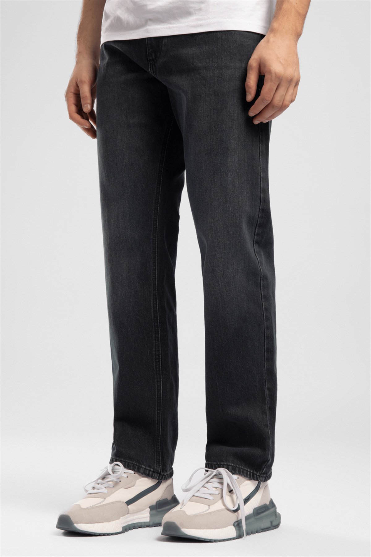 Lee Cooper Rico Normal Bel Dar Kesim Düz Paça Gri Erkek Jean Pantolon görsel 3