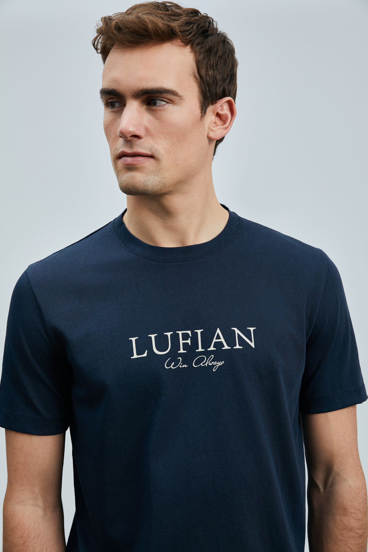 Lufian  Love Modern Grafik T- Shirt Lacivert - Görsel 3