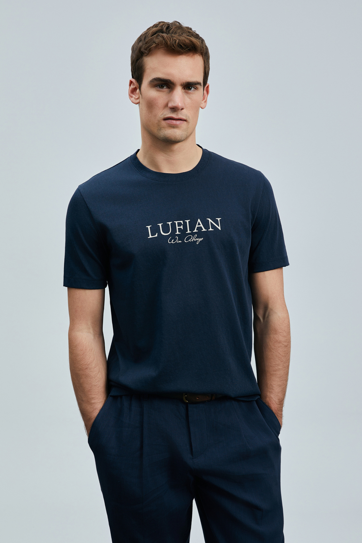 Lufian  Love Modern Grafik T- Shirt Lacivert - Görsel 2