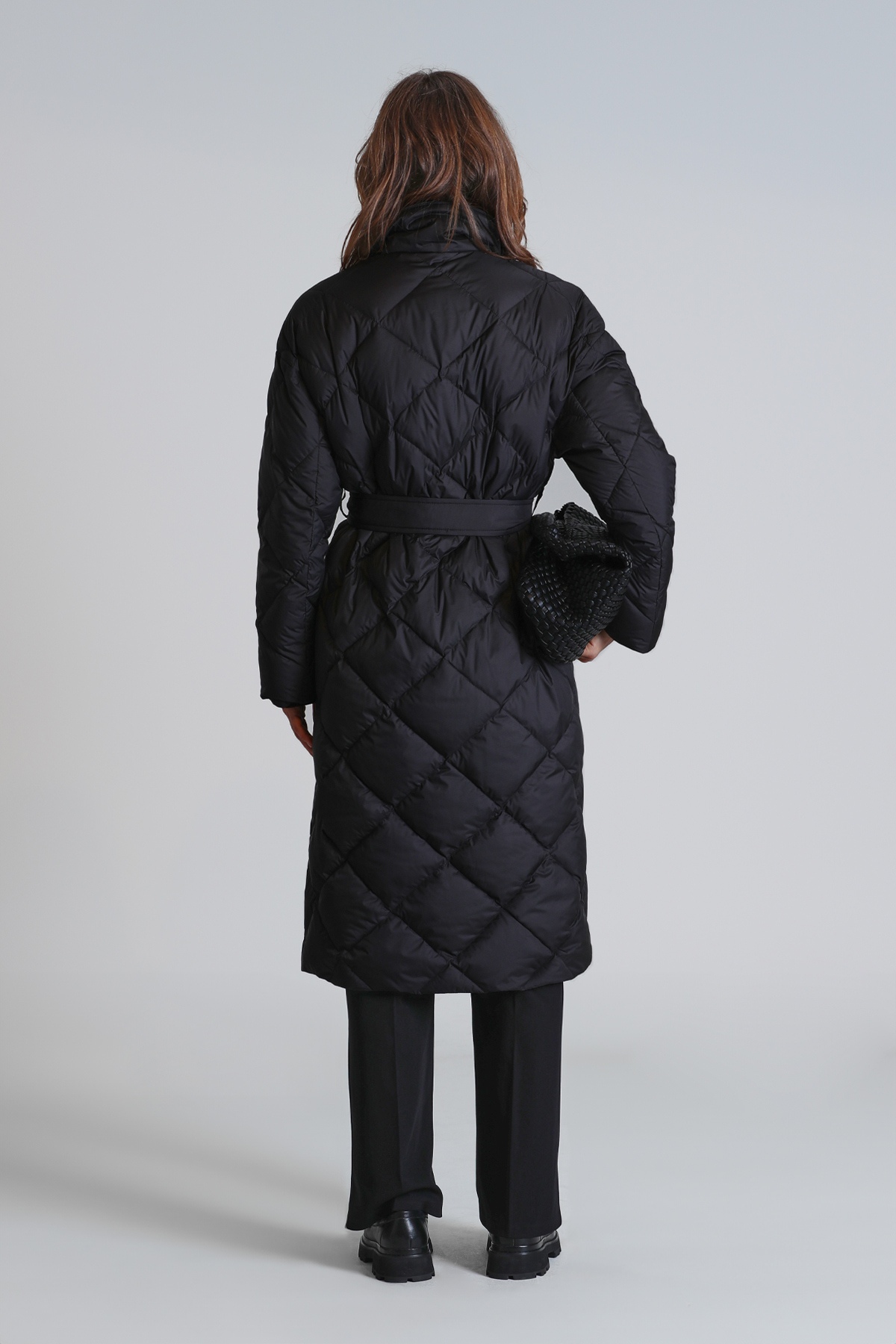 Lufian  Lucy Kaz Tüyü Kadın Mont Siyah - Görsel 6