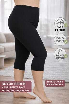 Medament BÜYÜK BEDEN AĞLI KAPRİ PENYE TAYT(EXTRA BÜYÜK BEDEN) RAHAT KALİP, YÜ...