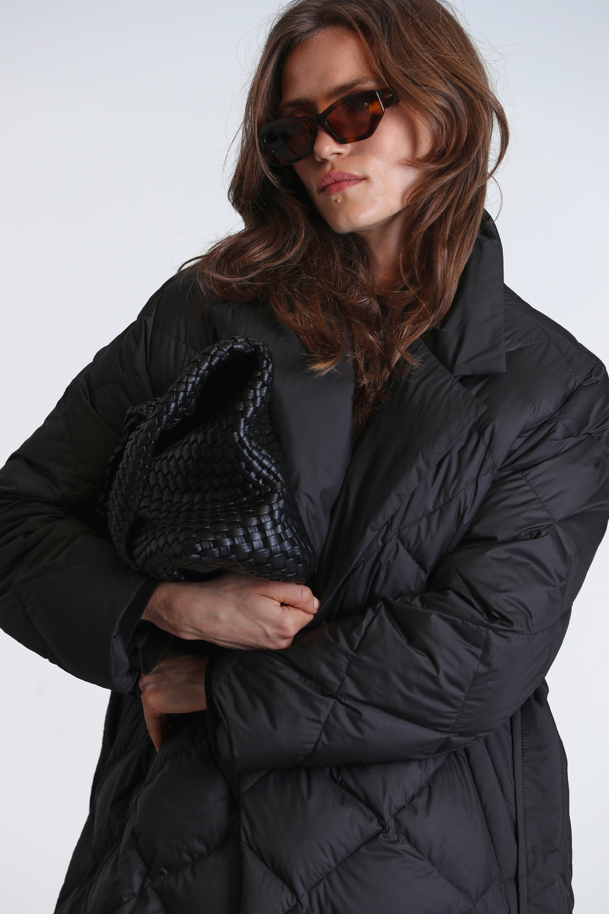 Lufian  Lucy Kaz Tüyü Kadın Mont Siyah - Görsel 3