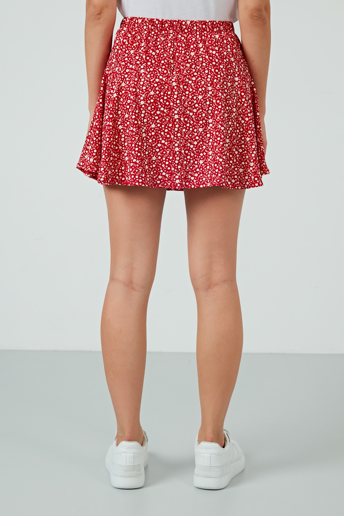 Lela  Beli Lastikli Mini Şort Etek ETEK 5864024 - Görsel 8