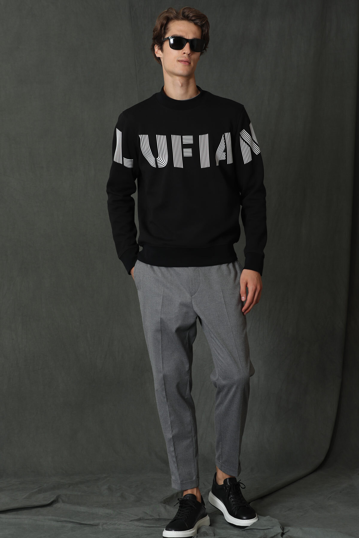 Lufian  Todillo Erkek Sweatshirt Siyah - Görsel 4