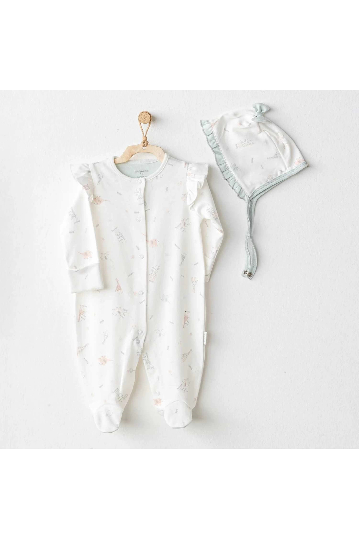 Ac25510 Love Family Baby Jumpsuit Set Ecru