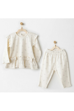 Andy Wawa Ac26256 Baby Bow Bliss 2'li Takım Ekru