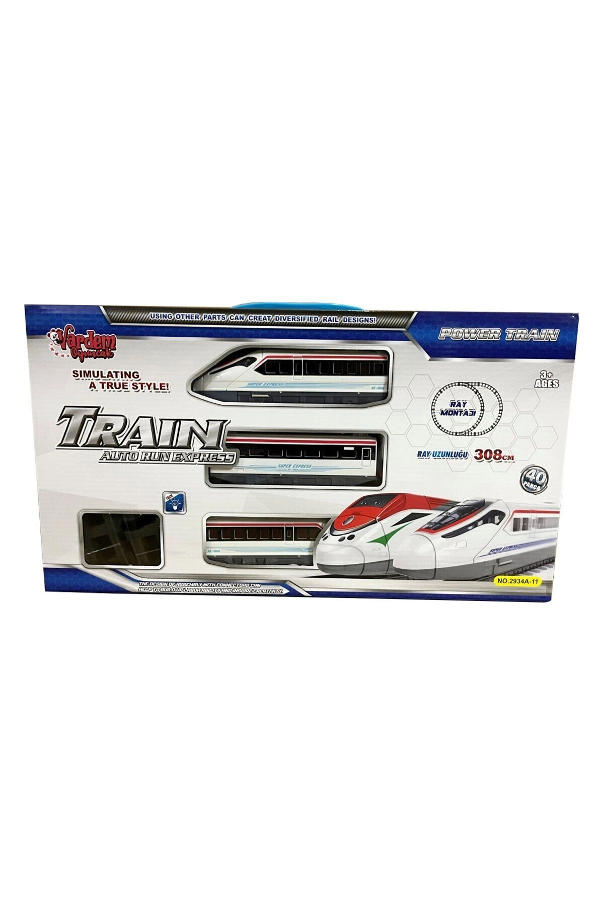 Genel Markalar LE-2934A-11 40PCS IŞIKLI 308CM HIZLI TREN SET