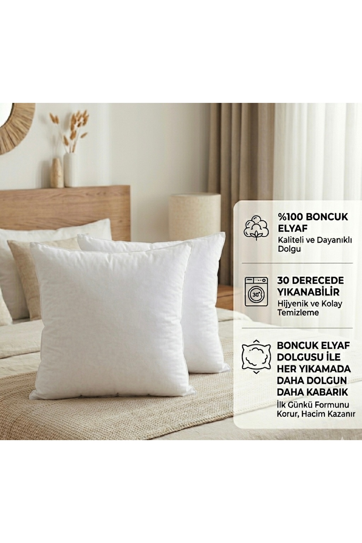 Home 2 pieces 50x50cm 450 gr 1. Quality 100% Bead Silicone Square Pillow Inner Pillow Cushion