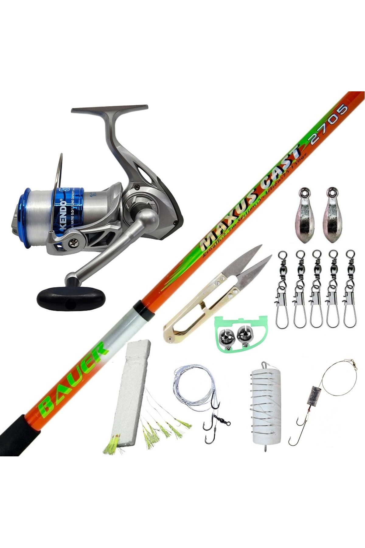 BAUER MaxusCast 350cm 100-250Gr Kendo Sea Power 6000 Olta Takımı
