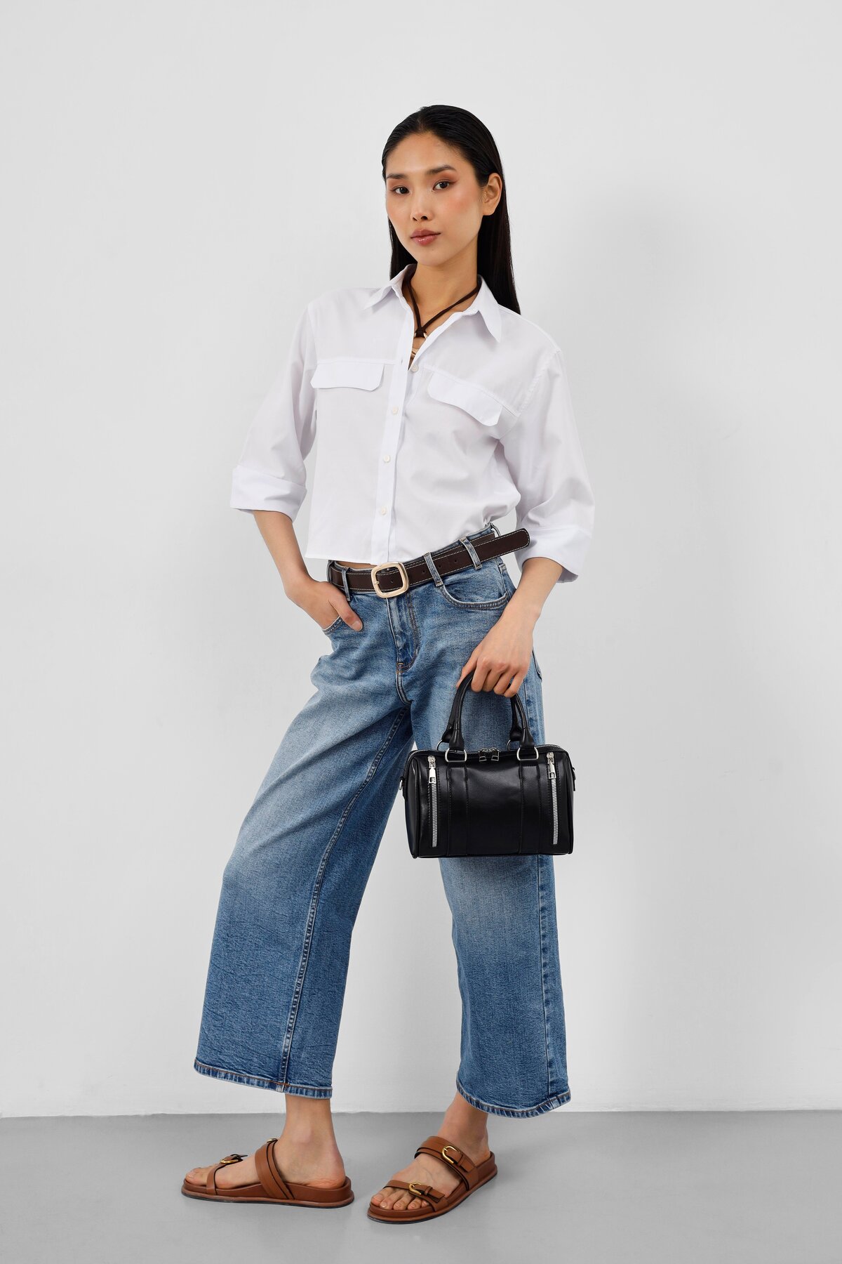 Shule Bags Dolce City El ve Çapraz Çanta Siyah görsel 6