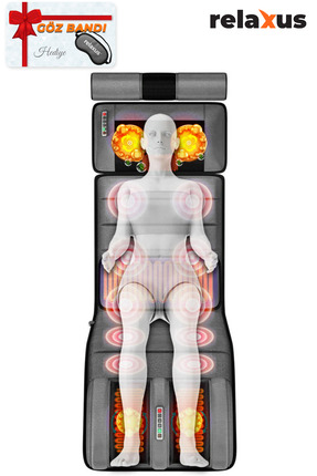 RELAXUS Rlx20 Katlanabilir Elektrikli Tam Vücut Isıtmalı Masaj Yatağı Boyun M...