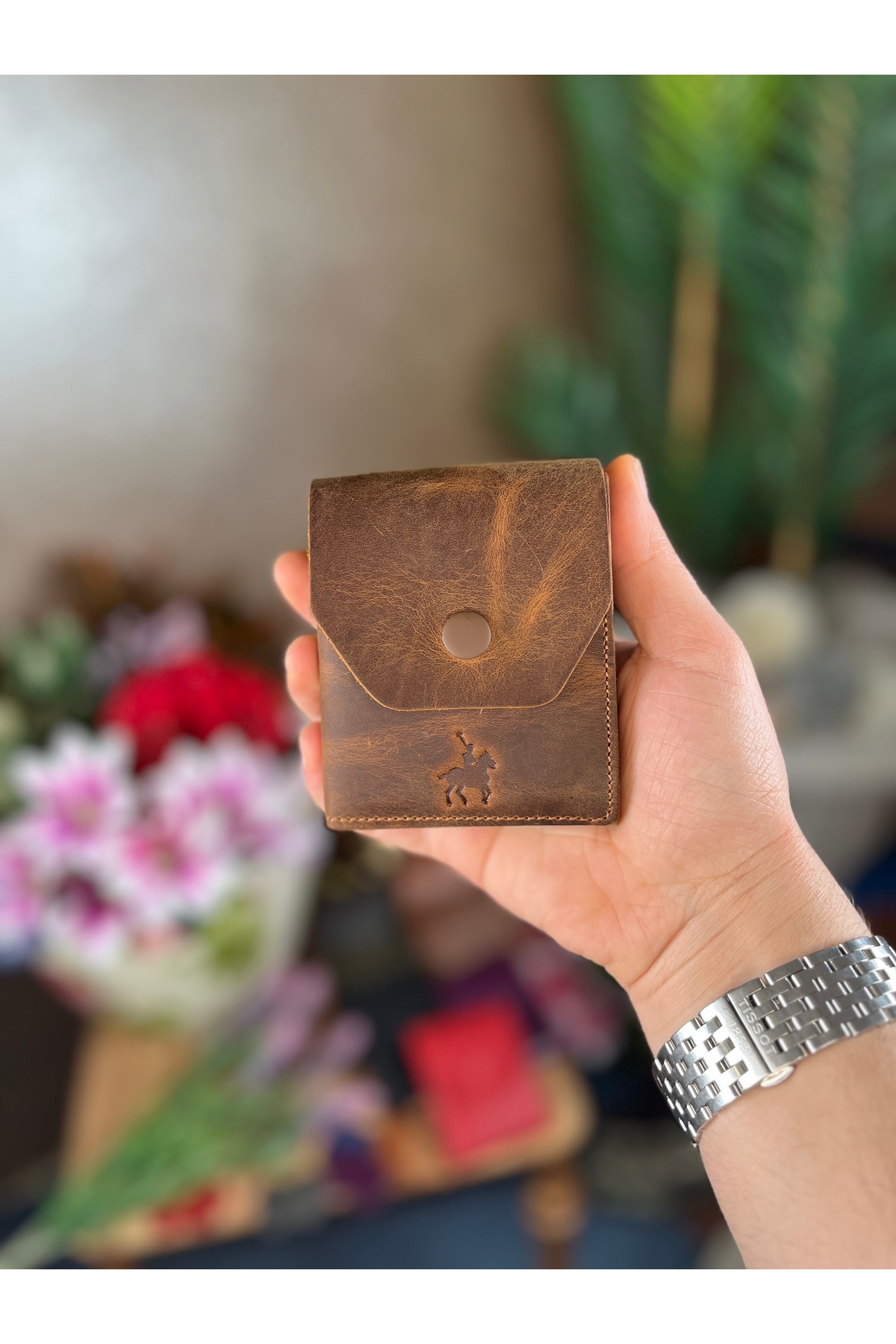 LEWİS POLO  Viral Hakiki Deri Bol Kartlıklı Kullanışlı Taba unisex Cüzdanı