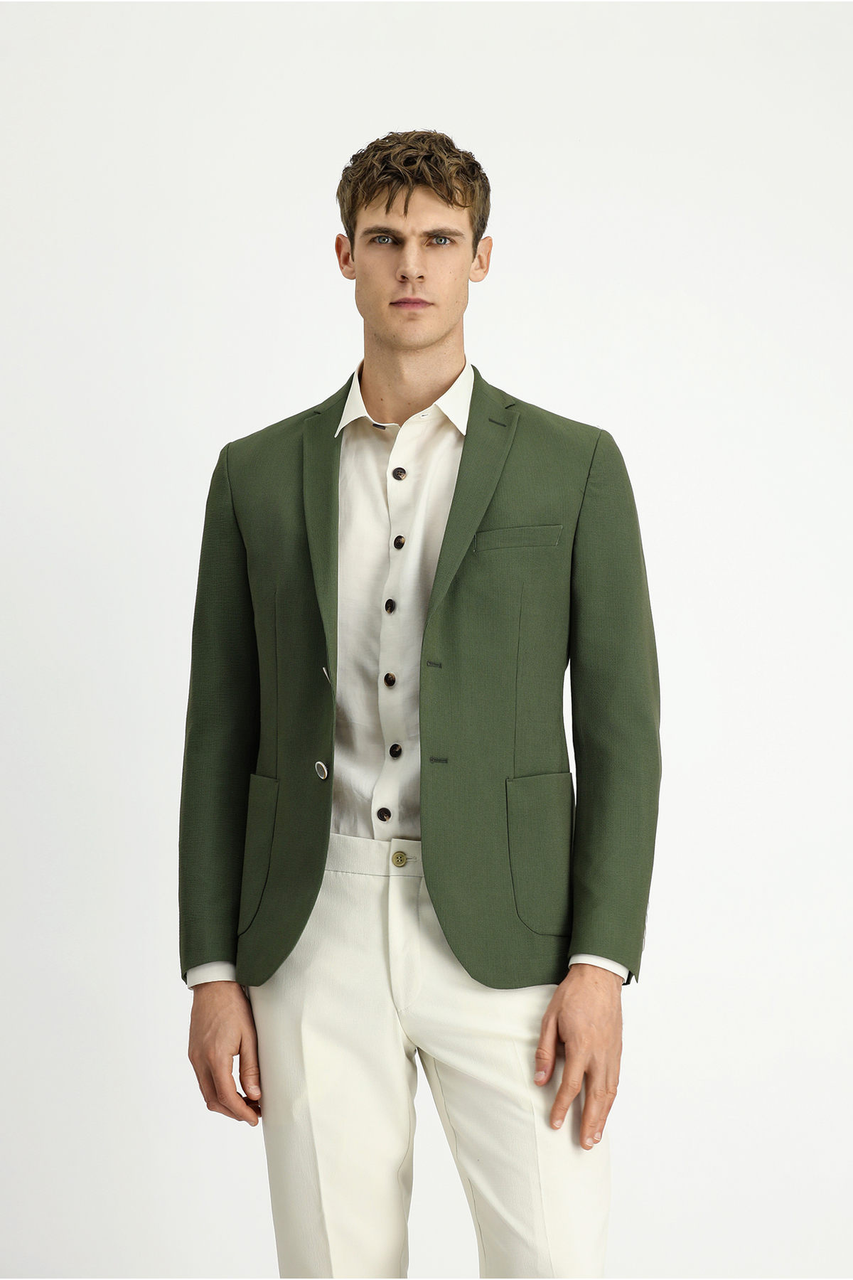 Kiğılı  7 Drop Super Slim Fit Eksra Dar Kesim Gofre Ceket