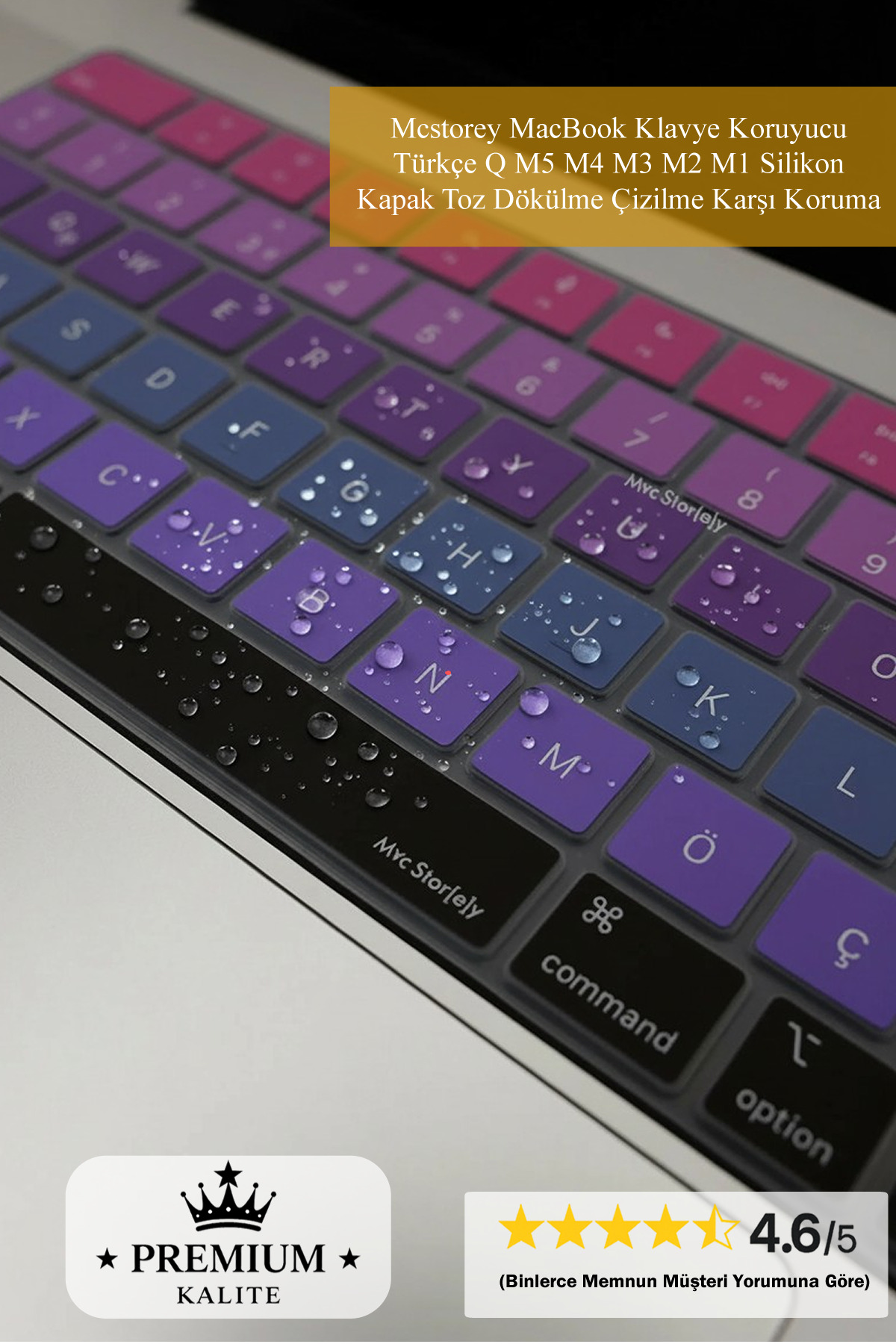 MacBook Keyboard Protector English Q M5 M4 M3 M2 M1 Silicone Cover Dust Spill Scratch Protection