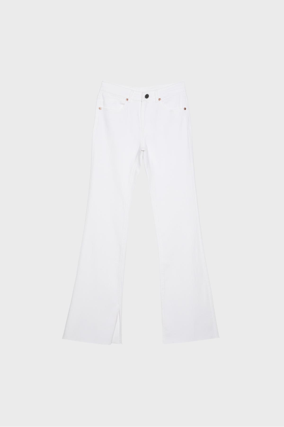 Stradivarius  Ispanyol Paça Slim Fit Jean - Görsel 6