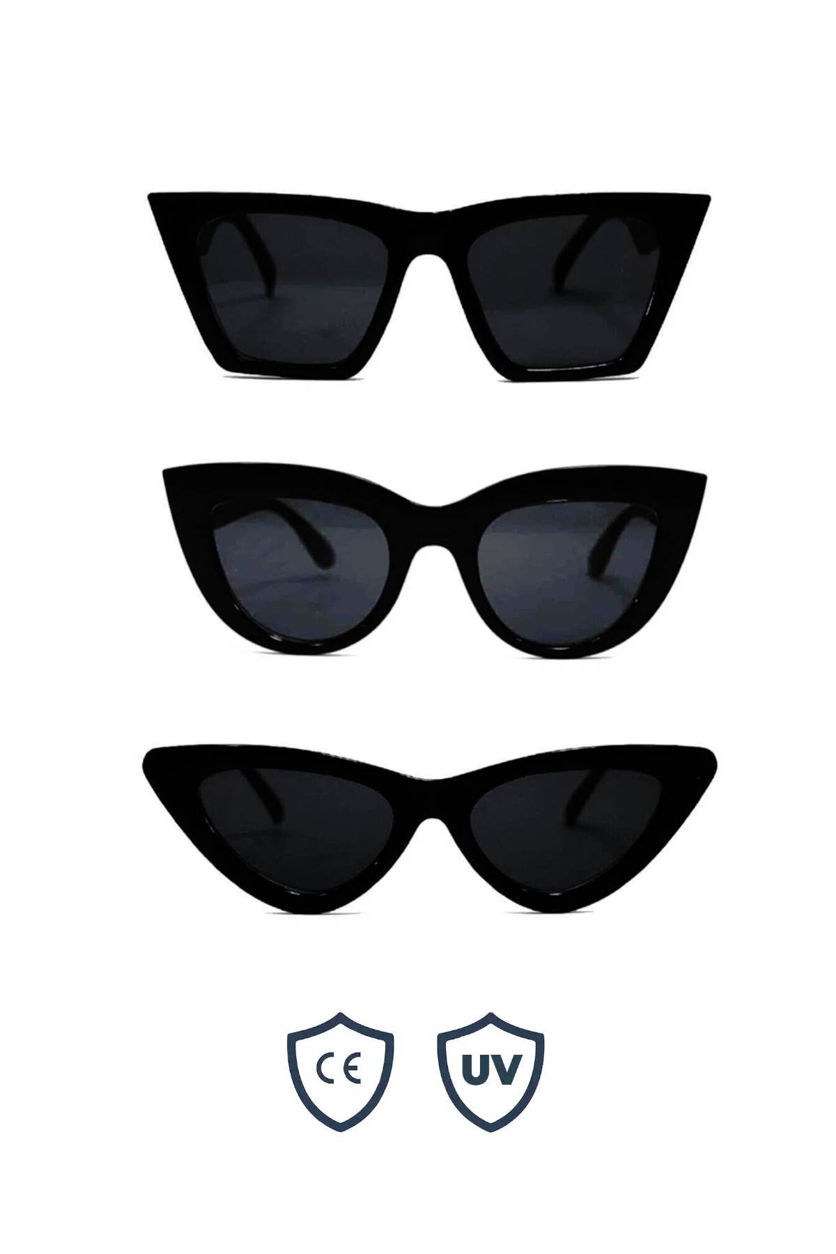 Uv400 Protective Cat Eye Women's Sunglasses 3-Piece Opportunity Set