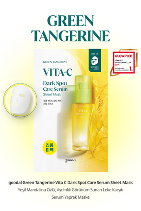 Goodal Leke Karşıtı Serum Yaprak Maske GOODAL Green Tangerine Vita C Dark Spo...