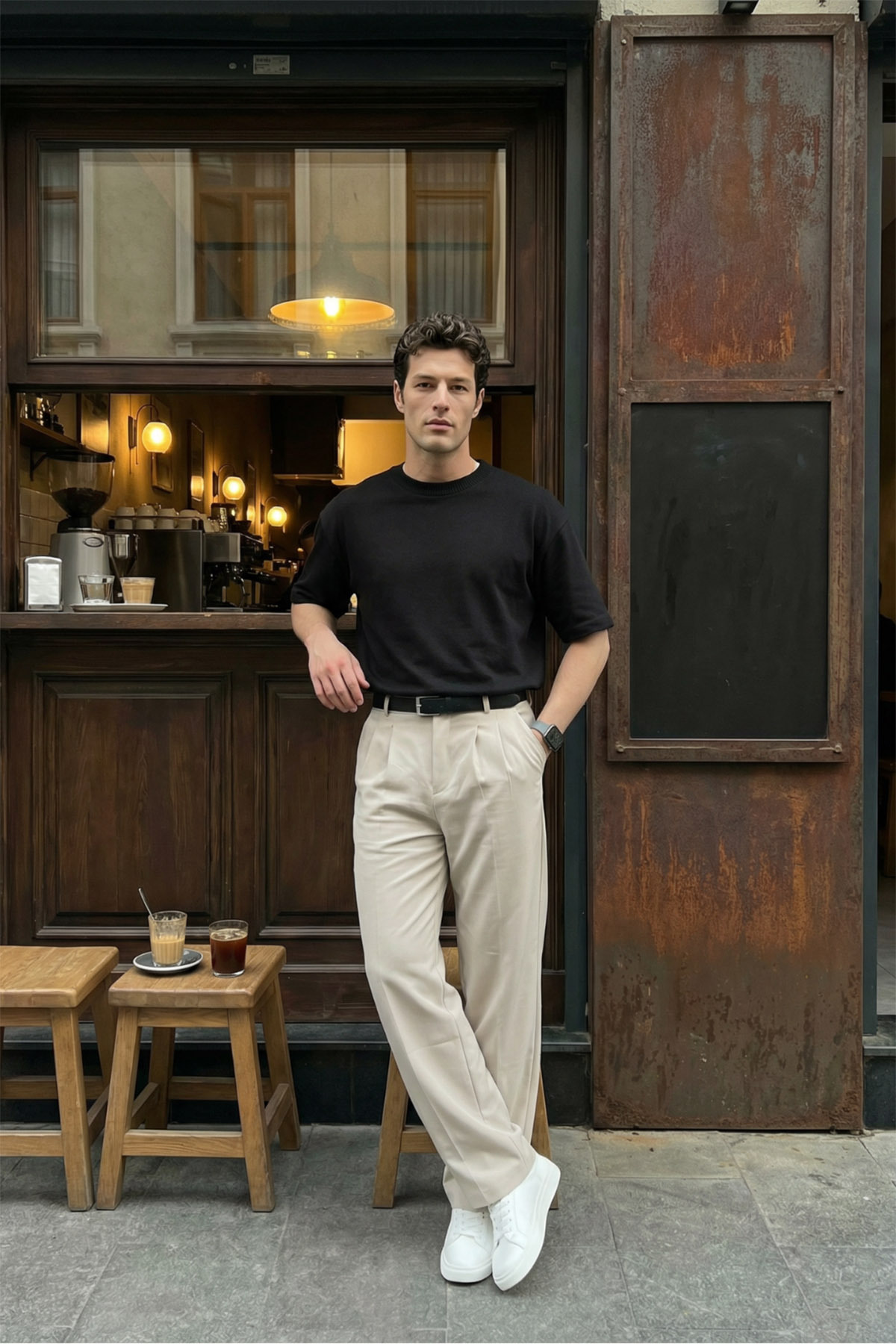 Livio Ferri  Erkek Kumaş Baggy Kalıp Pileli Pantolon - Görsel 4