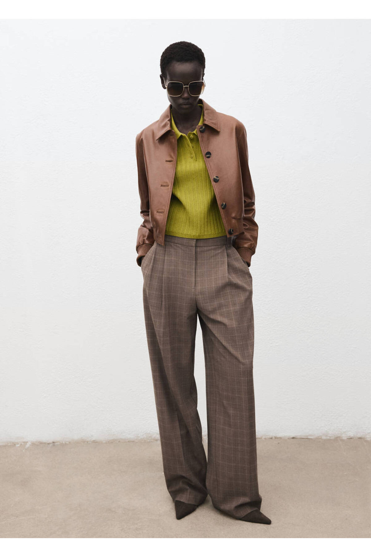MANGO Woman Polo yaka ribana kazak görsel 2