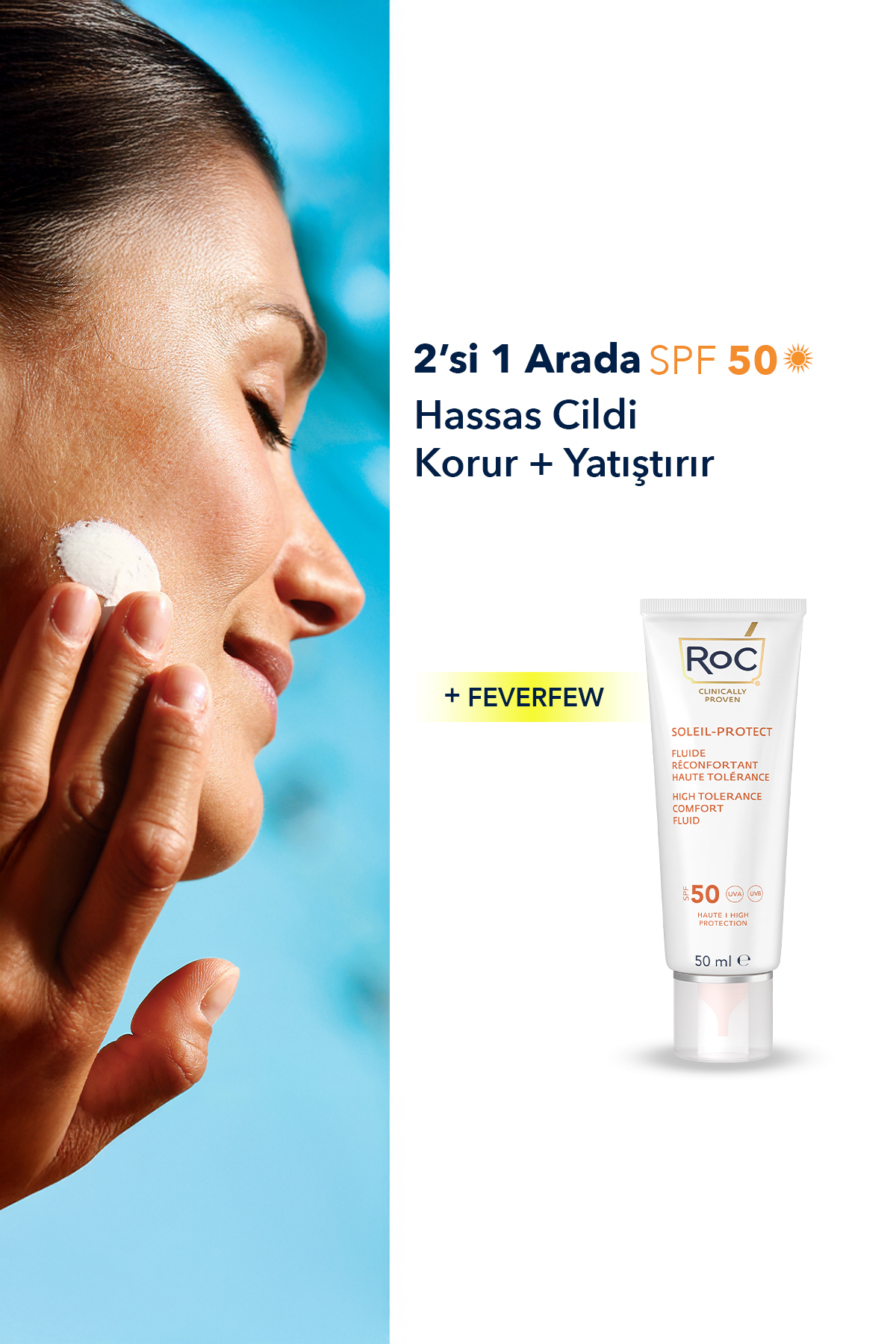 Soleil-Protect High Tolerance 50 Faktör Güneş Korumalı Kırışıklık Karşıtı Rahatlatıcı Likit Krem — 1210000800060 — تصویر 3 از 7