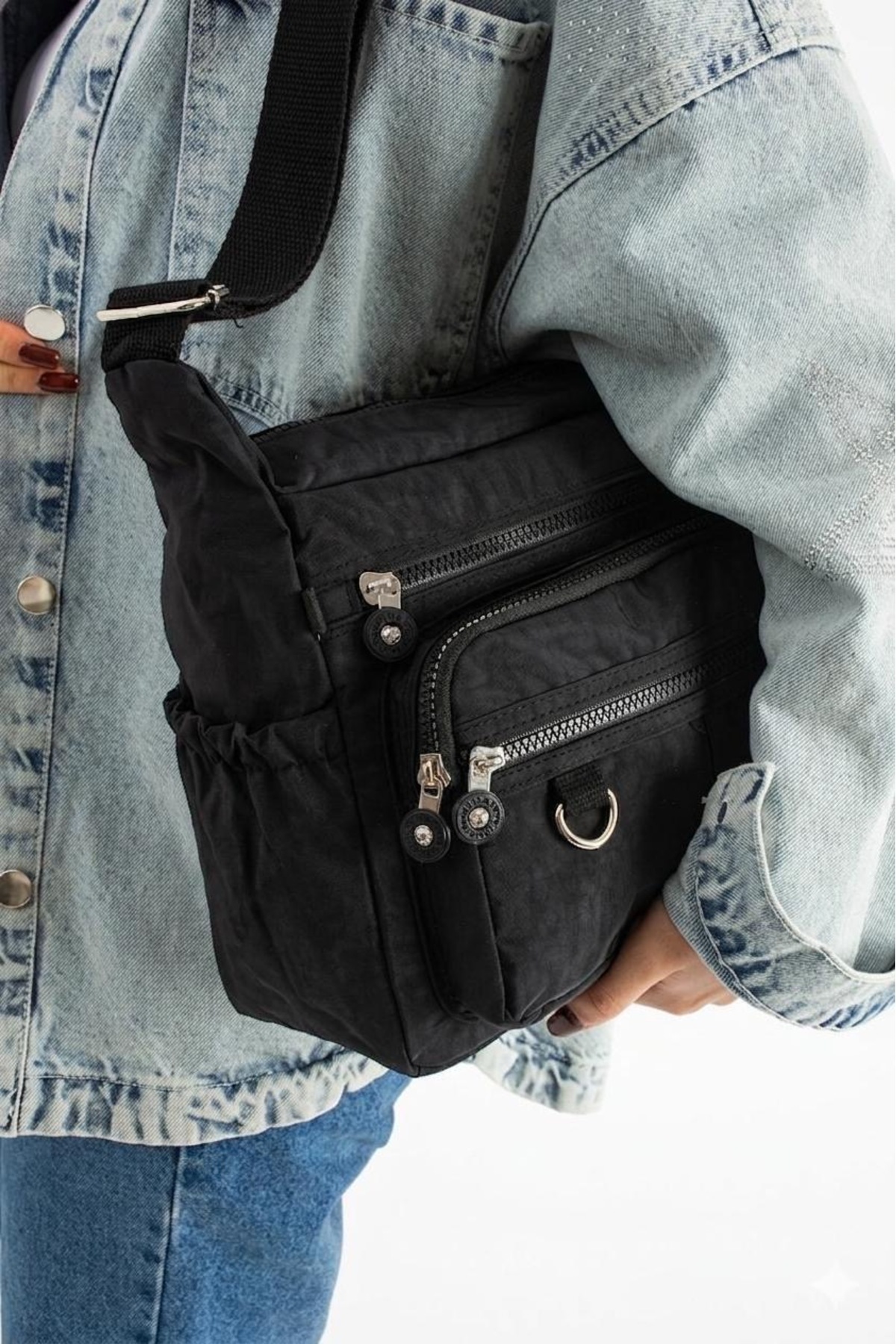 Kılinkır  Postacı Çanta Çok Cepli Çapraz Askılı Yağmura Dayanıklı Kumaş - Görsel 3