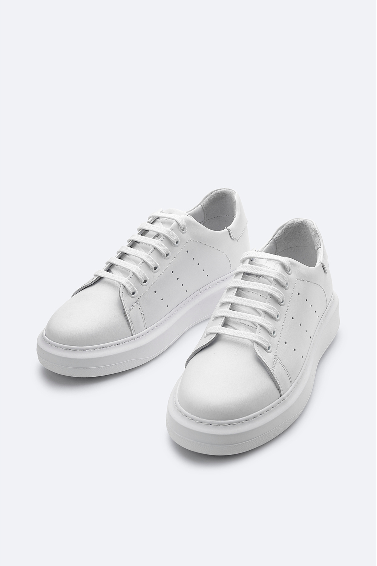 Avva  Erkek Beyaz %100 Deri Esnek Taban Hafif Casual Ayakkabı B008000 - Görsel 2