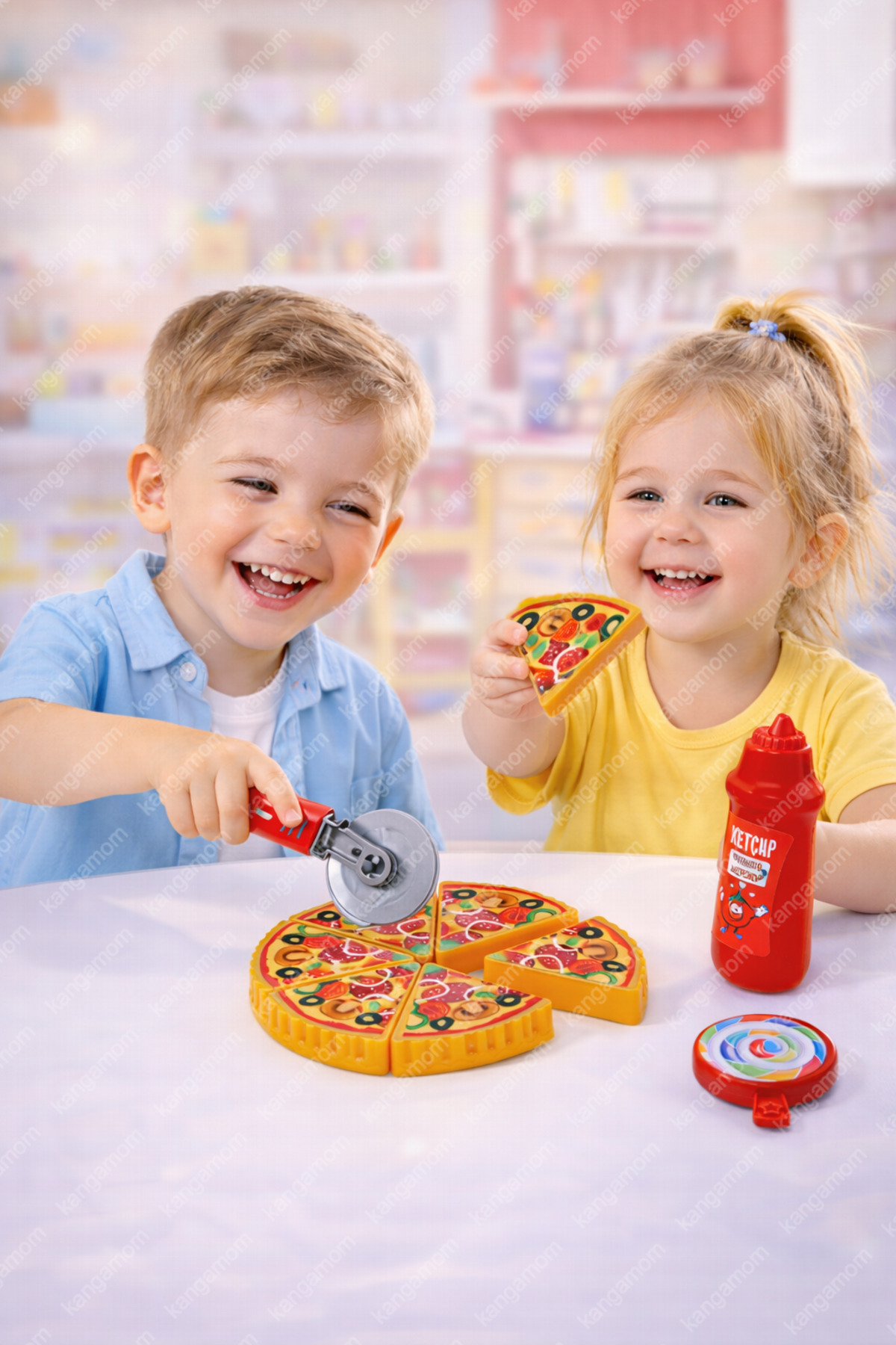 Heroes Çantalı Pizza Seti - Çocuklar Için Eğitici Öğretici