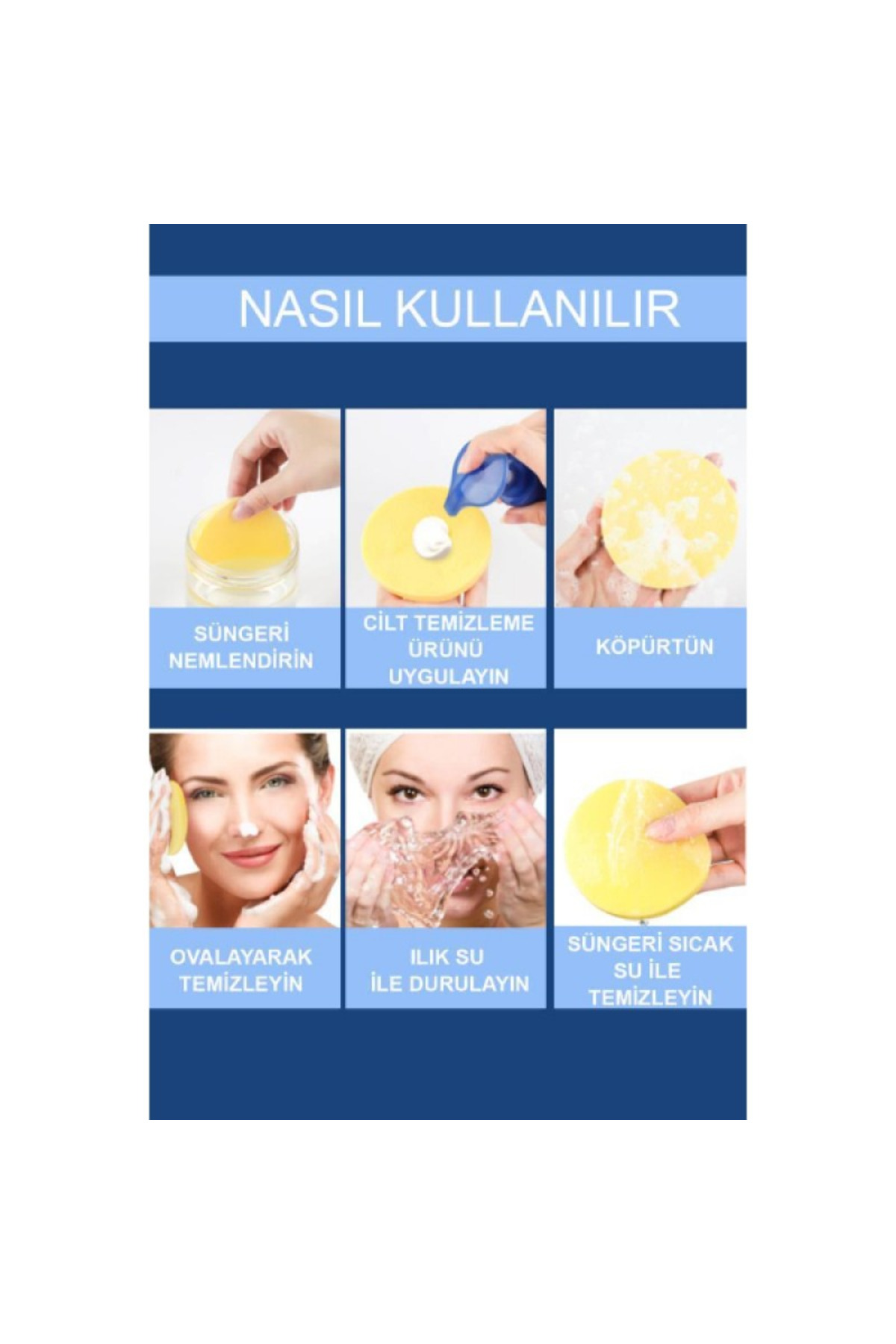 2’li Cilt Temizleme Süngeri Seti | Yüz Temizleme Süngeri | Derinlemesine Temizlik Gözenek Arındırıcı — srtj6 — تصویر 2 از 5