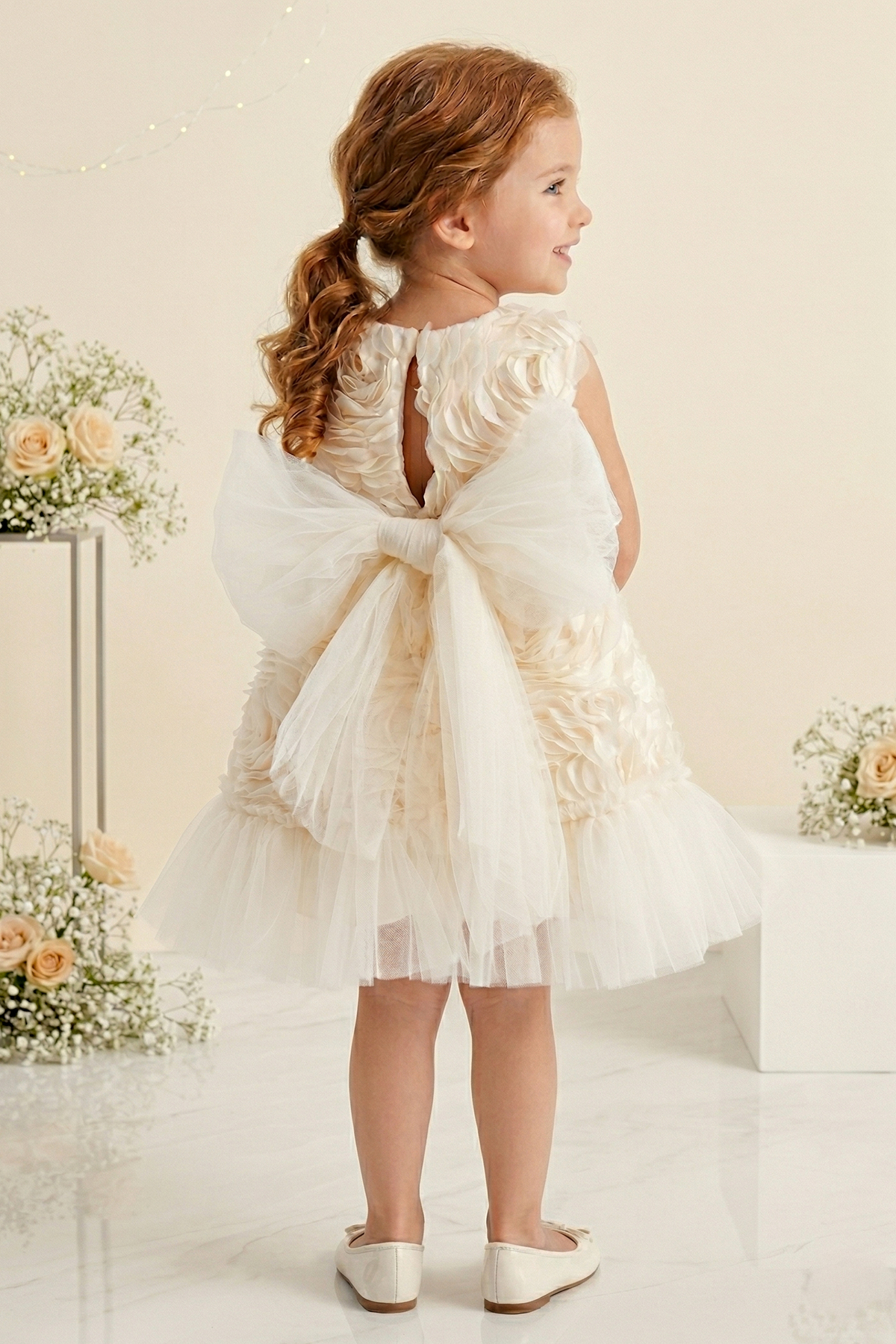 Baby Animals Baby Girl Birthday Party Wedding Dress Short Sleeve Sleeveless R...