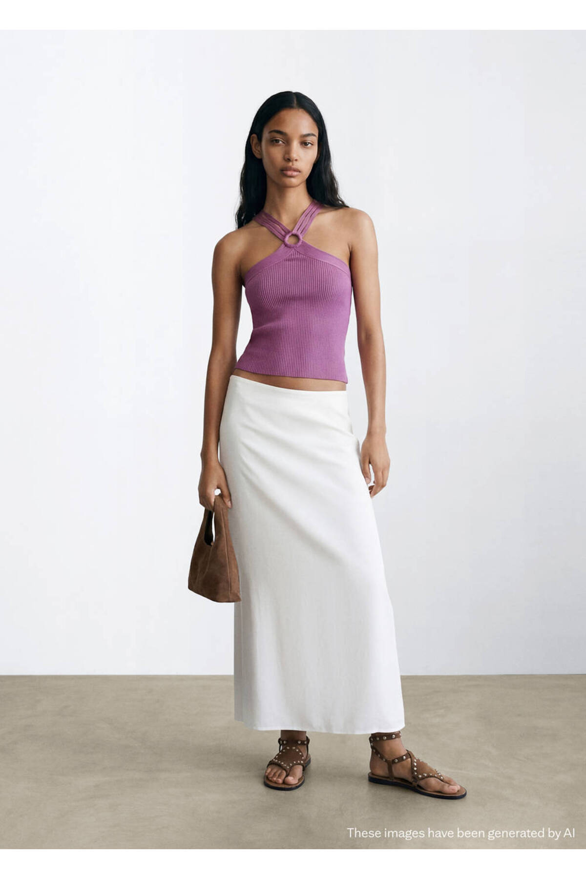 MANGO Teen  Cut out detaylı triko bluz - Görsel 2