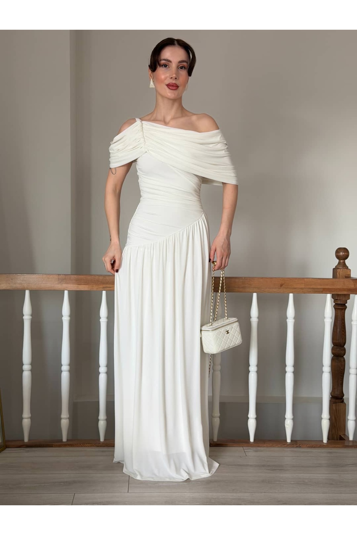 YK FASHION  Aura Drapeli Elbise