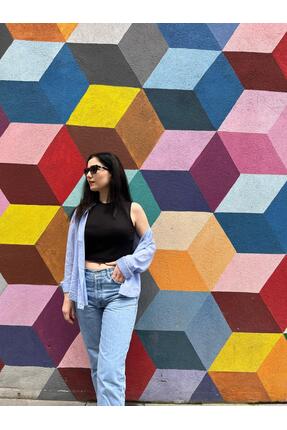 Morsvita Kadın Basic Günlük Şık Crop Top Bluz