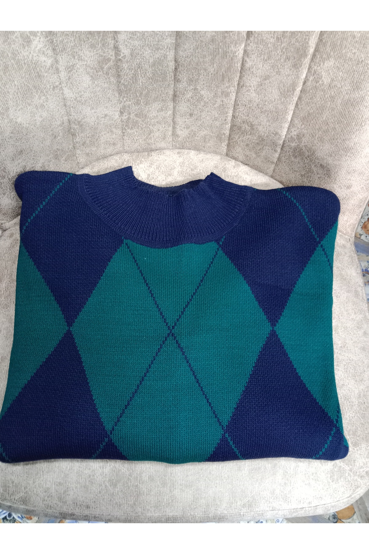 Butik Baklava desenli Kazak görsel 2