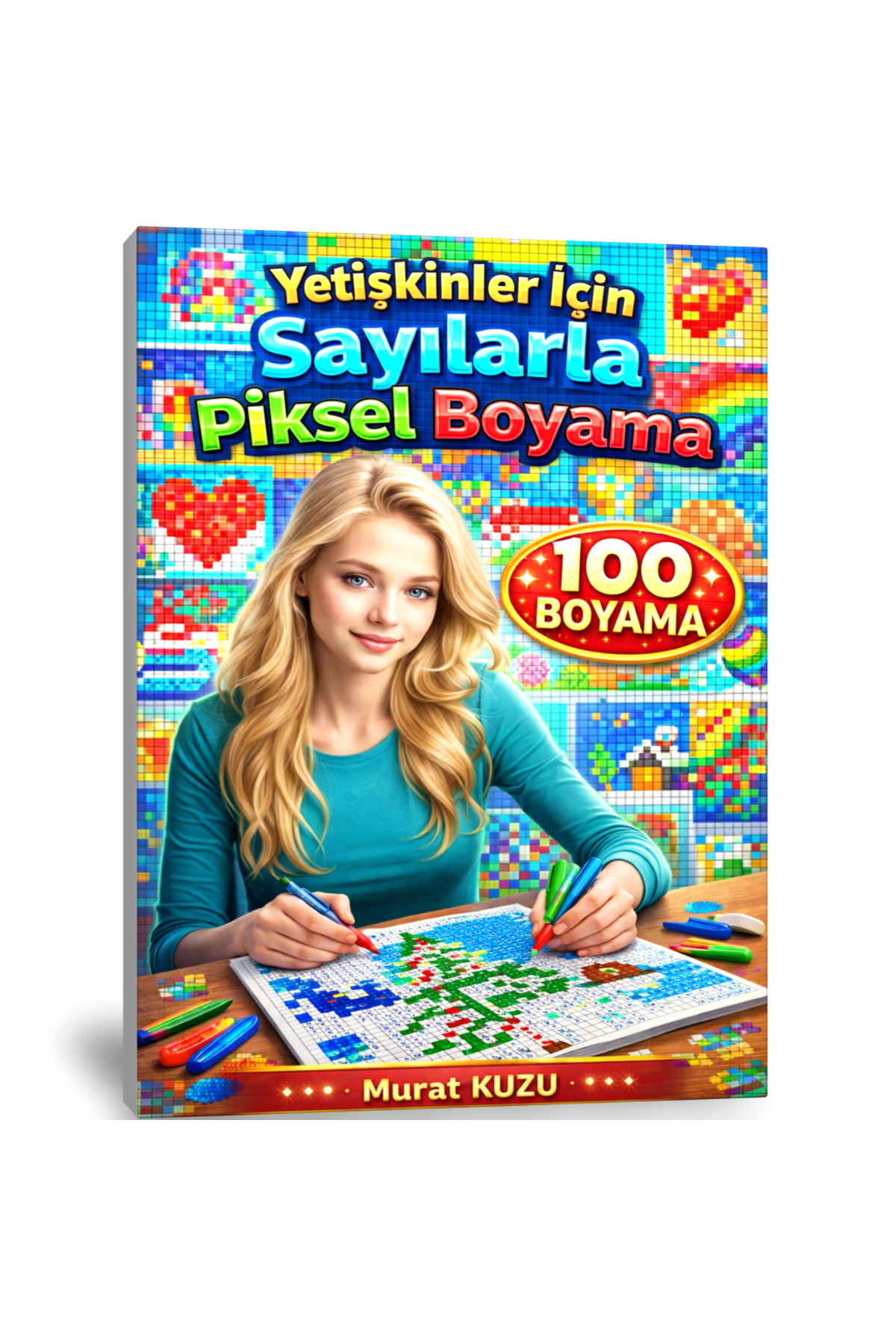 Enine Boyuna Eğitim Yetişkinler İçin Sayılarla Piksel Boyama