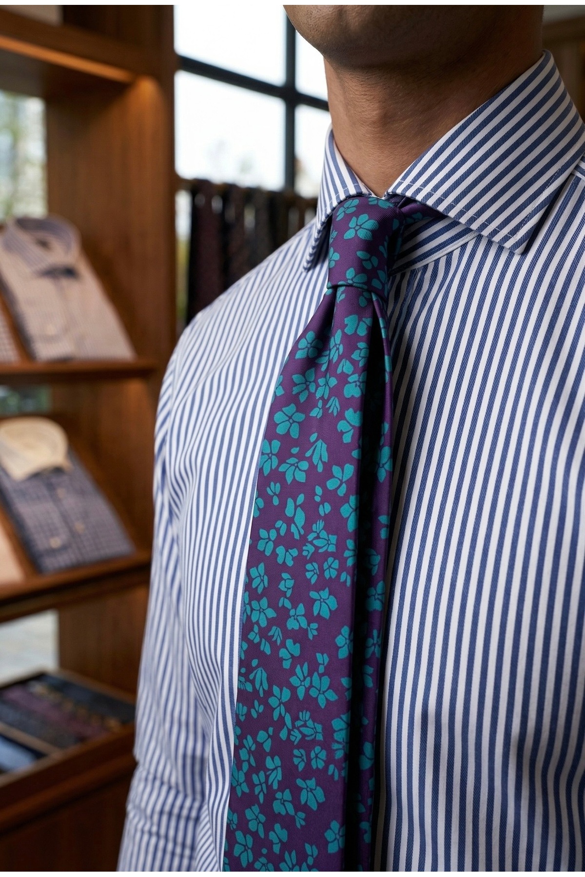 CROATE Como İlhamlı Art Silk Kravat, Alışılmışın Dışında Doku görsel 2