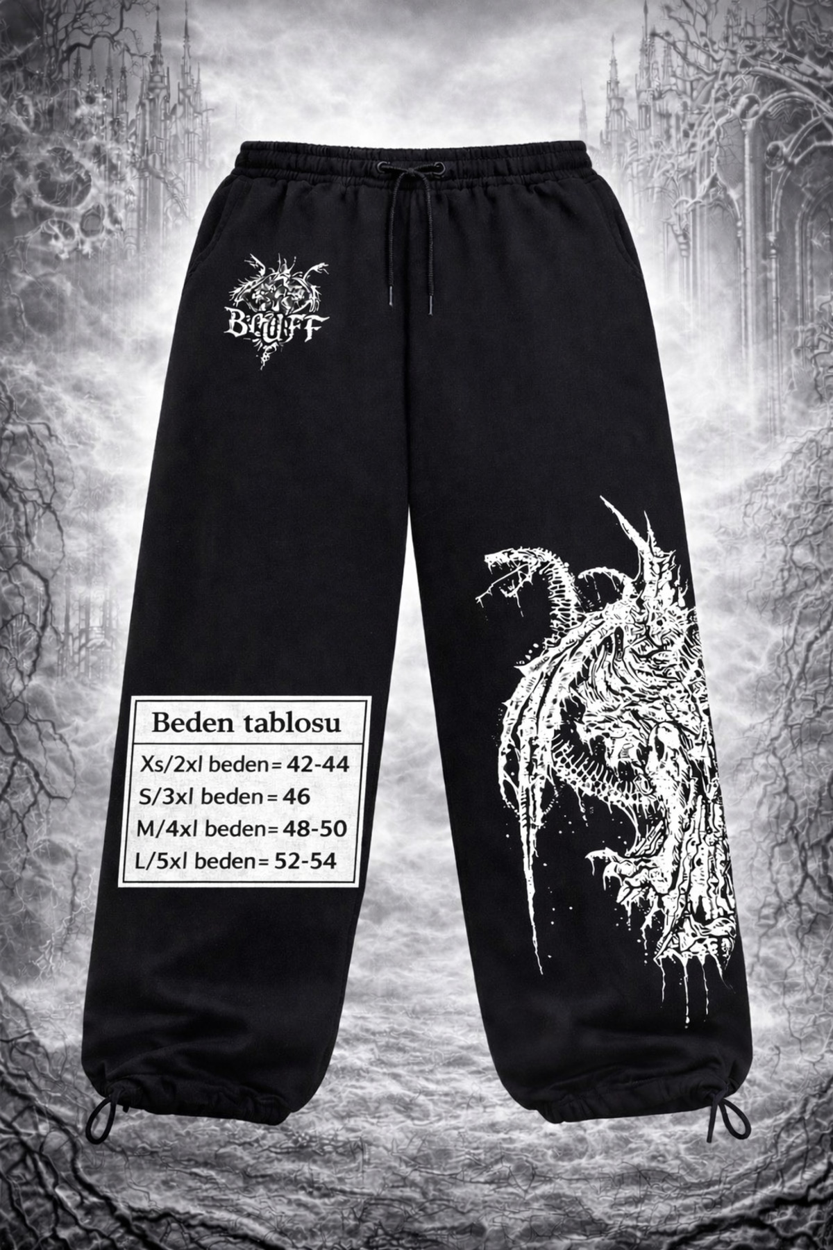 Bluff Büyük Beden Oversize Gotik Eşofman Altı görsel 2