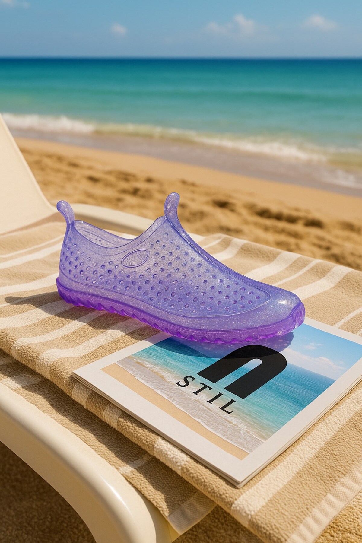 Nstil Allyup Unisex Deniz Ayakkabısı Kaymaz Taban Şık Havuz Simli-Simsiz-Şeffaf Plaj Rafting Sandaleti 130 görsel 4
