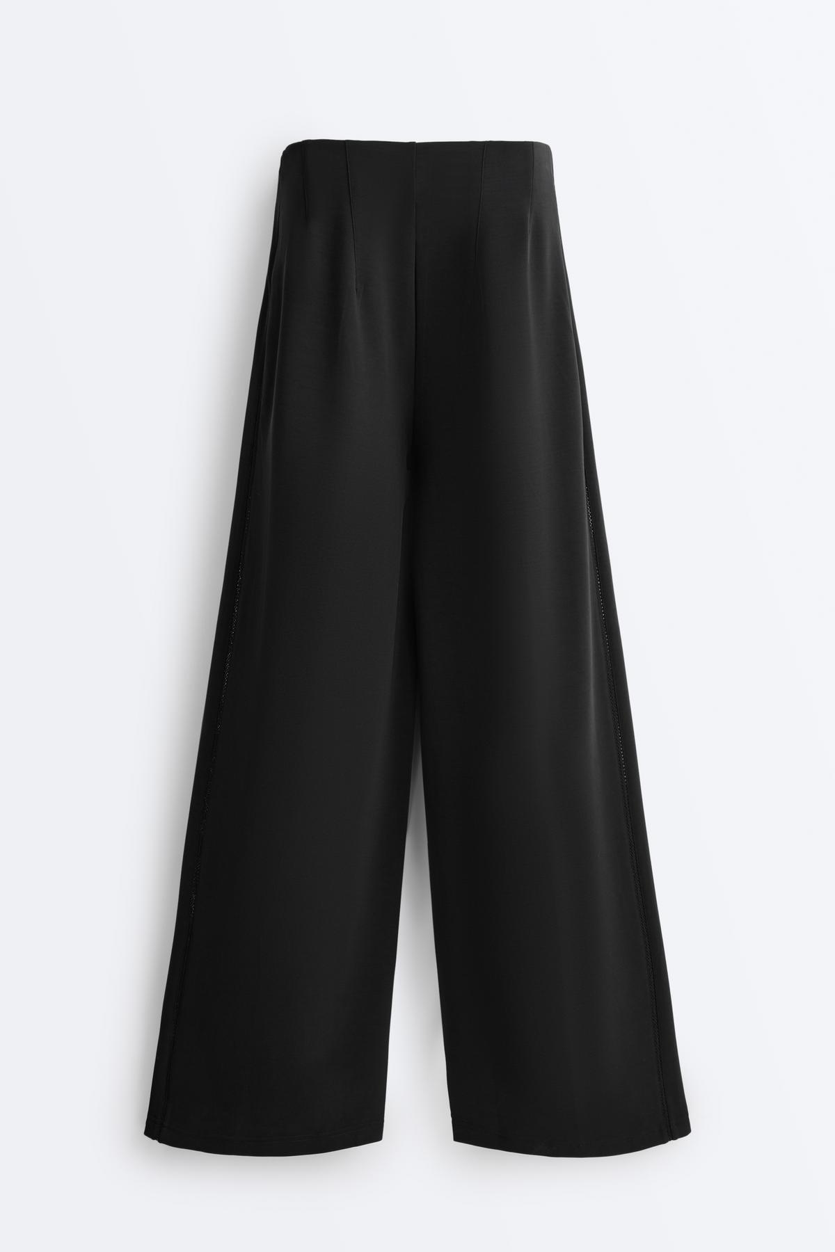 Oysho  Modal ajur detaylı geniş paça pantolon - Görsel 7