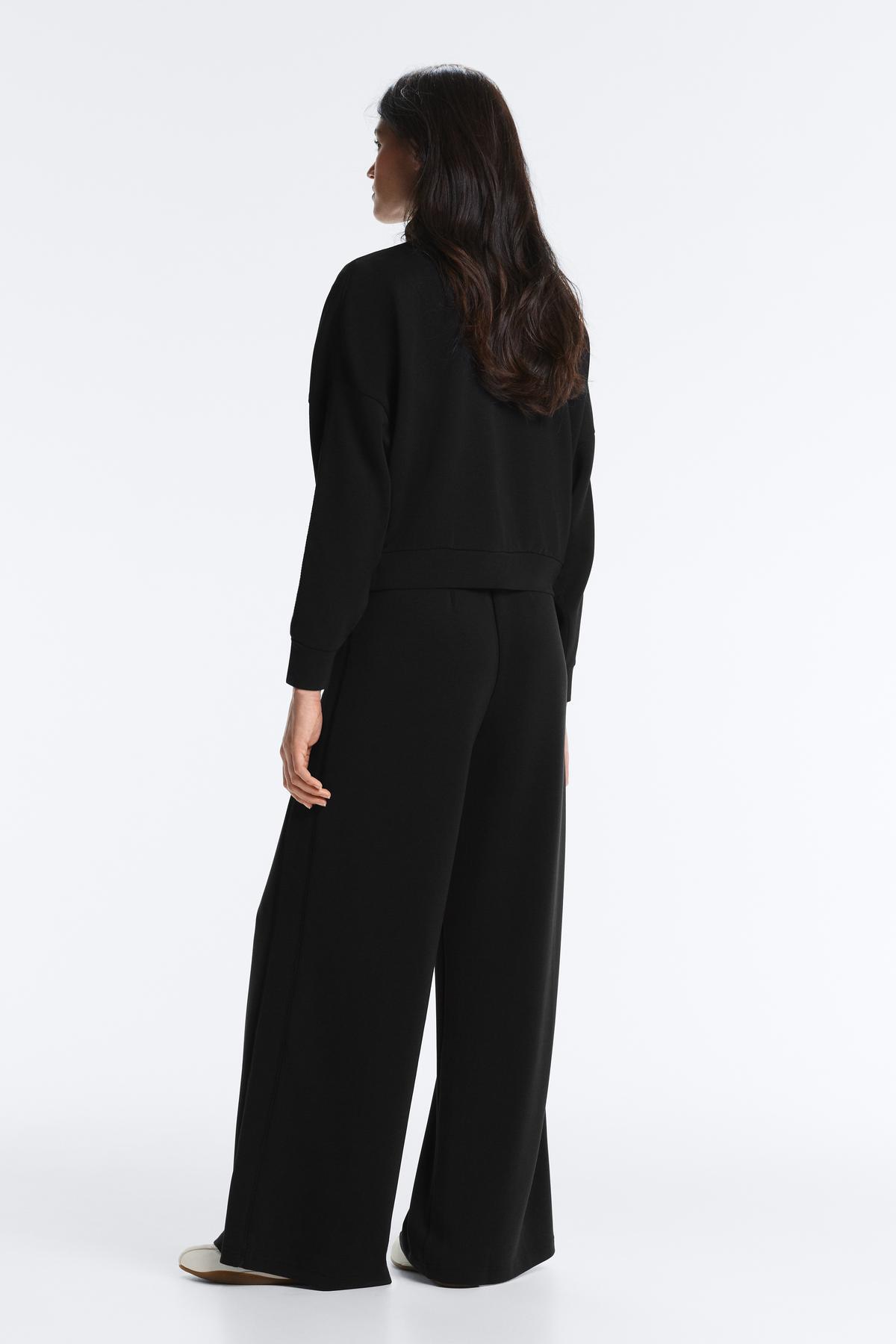 Oysho  Modal ajur detaylı geniş paça pantolon - Görsel 6