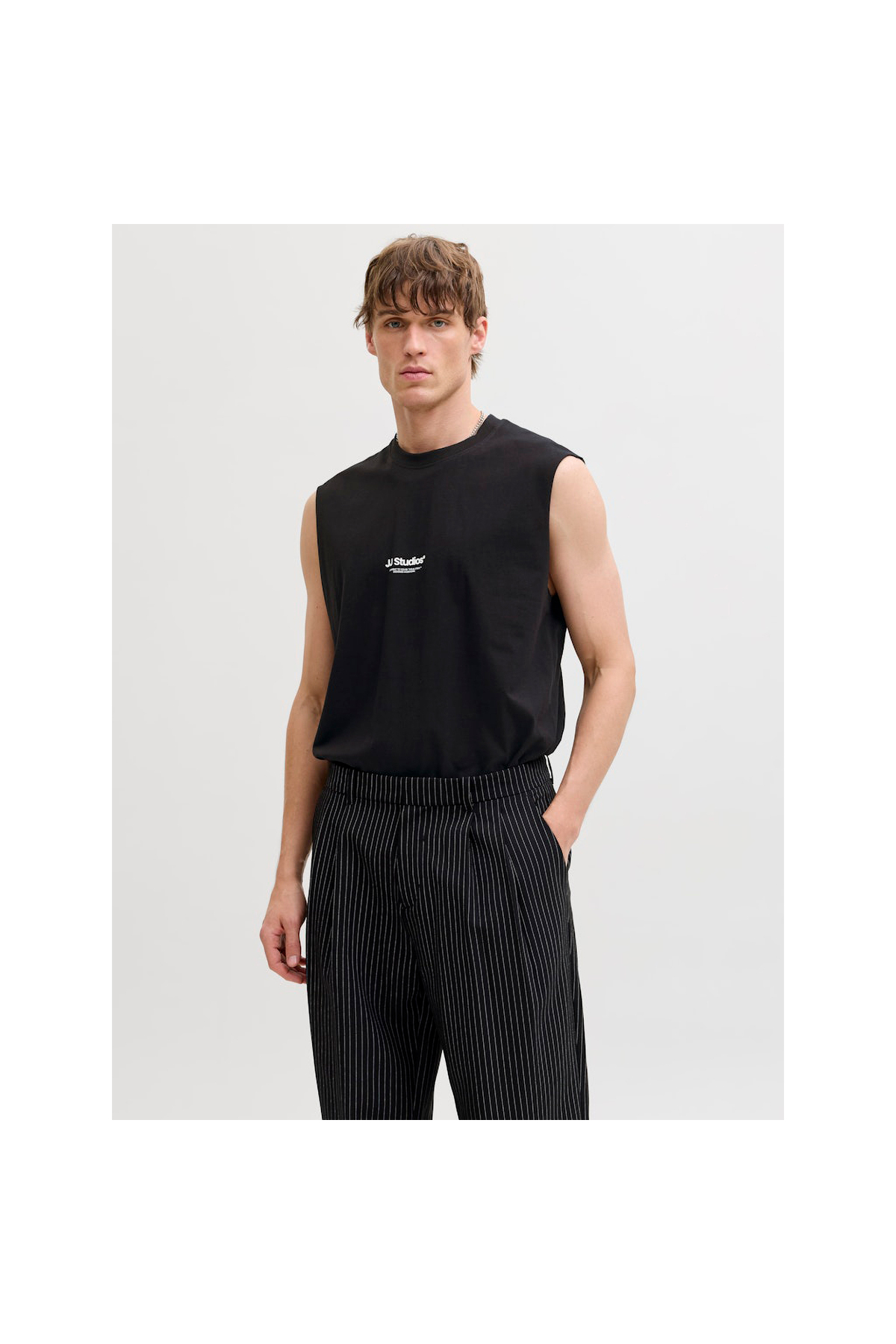 تاپ رکابی مردانه مشکی سوهو (۱۲۲۸۸۰۰۱-B) جک اند جونز زیرپیراهن ورزشی Jack & Jones