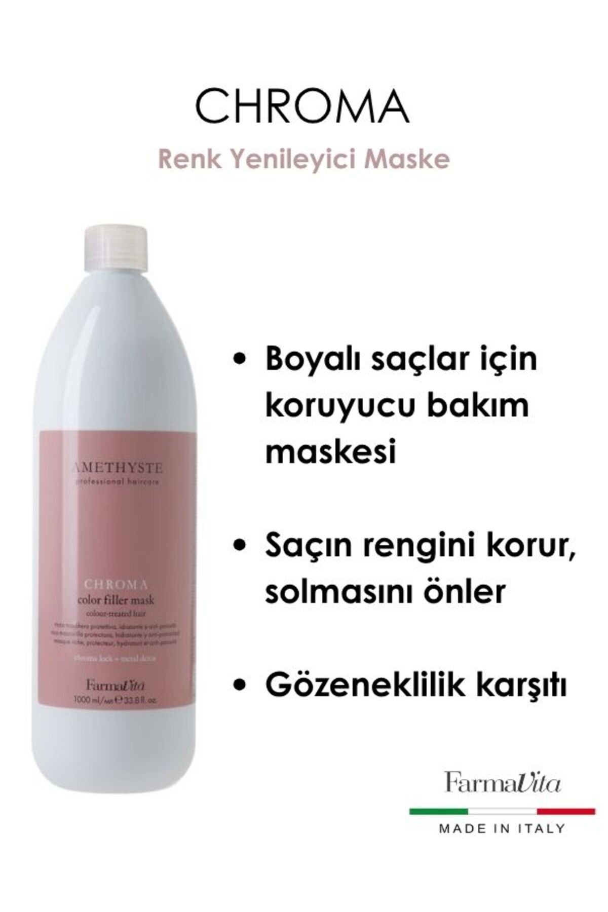 Amethyste Chroma Renk Koruyucu Onarıcı Saç Maskesi 1000 ML — 745648 — تصویر 2 از 3