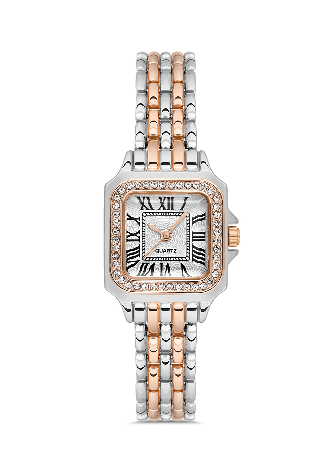 Women Square Rhinestone Minimal Wrist Watch TCTSR008115S0537