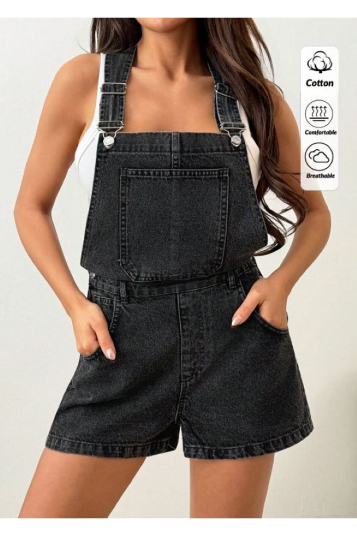 KENE JEANS ČIERNE KOTNOVÉ ŠORTKY S TRAKMAMI A KROVÁKOM Z KOLEKCIE KAR