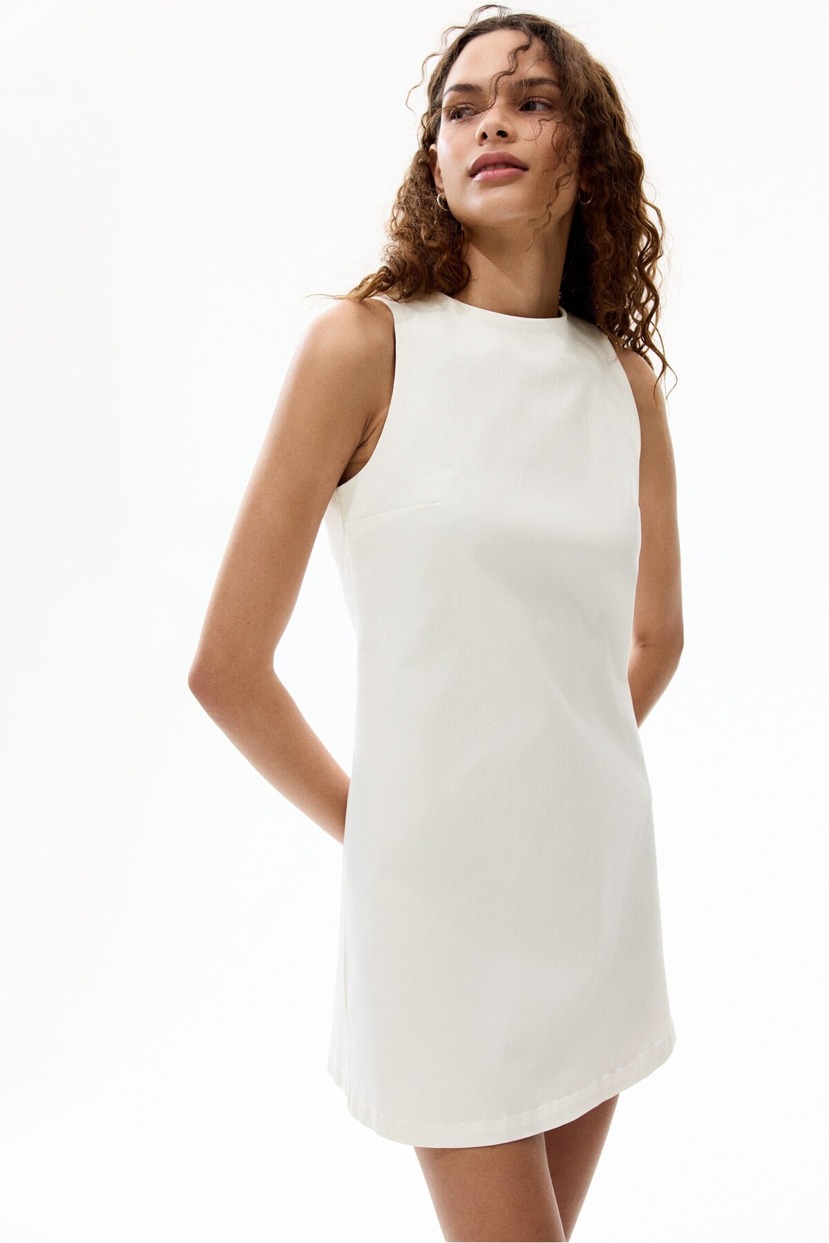 H&M  Sırtı Açık Gabardin Elbise