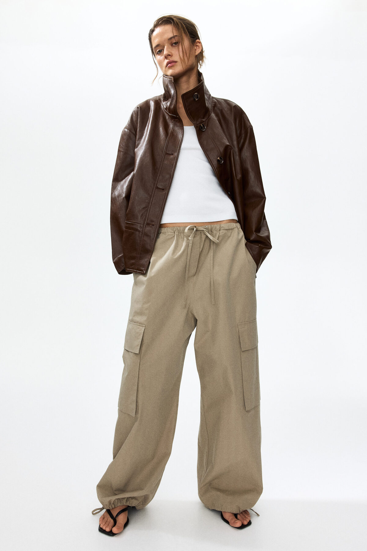 H&M Peplumlu Oversize Ceket görsel 2
