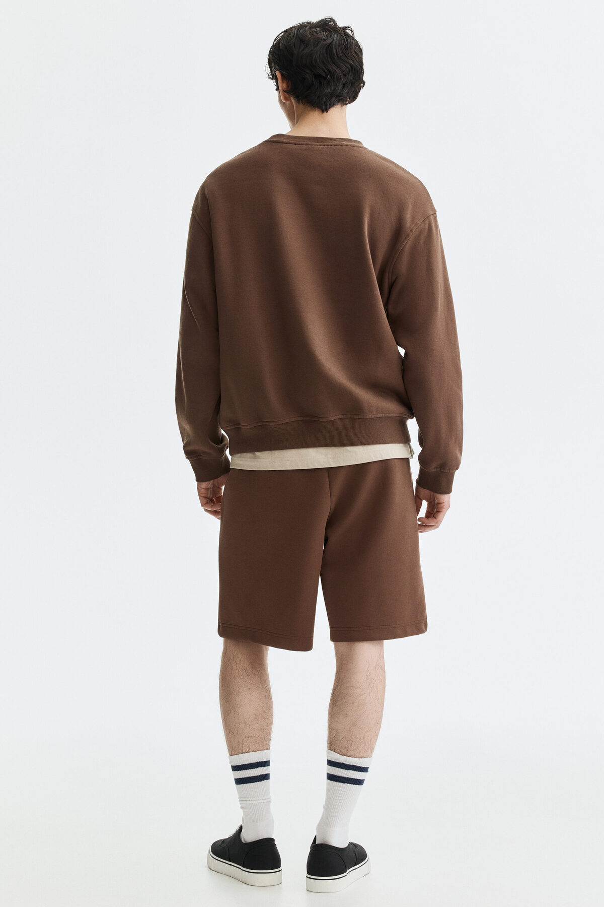 H&M İnterlok Şort Relaxed Fit görsel 4