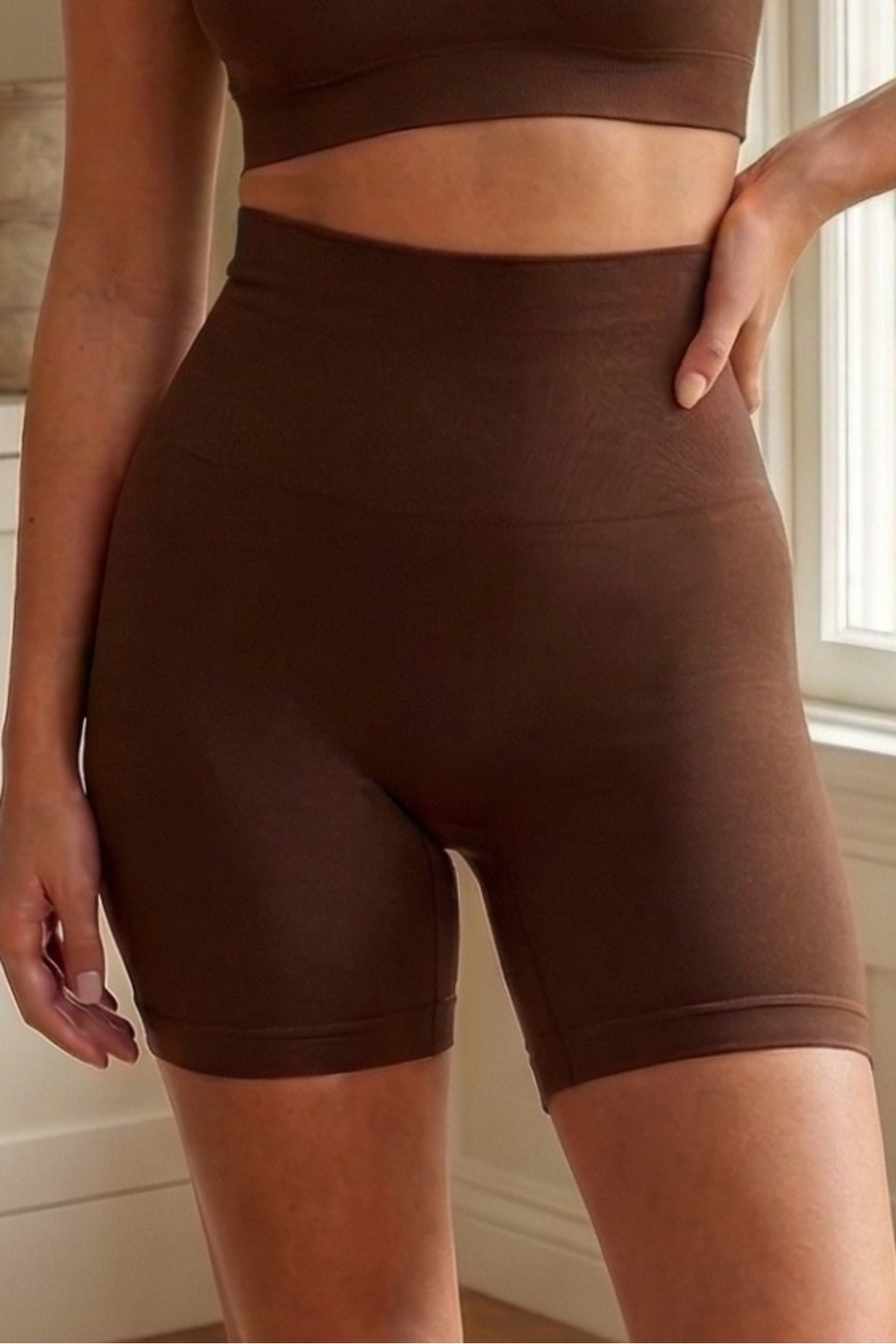 Hip Shaper Hip & Waist Wrap Anti-Slip Brown High Waist Corset