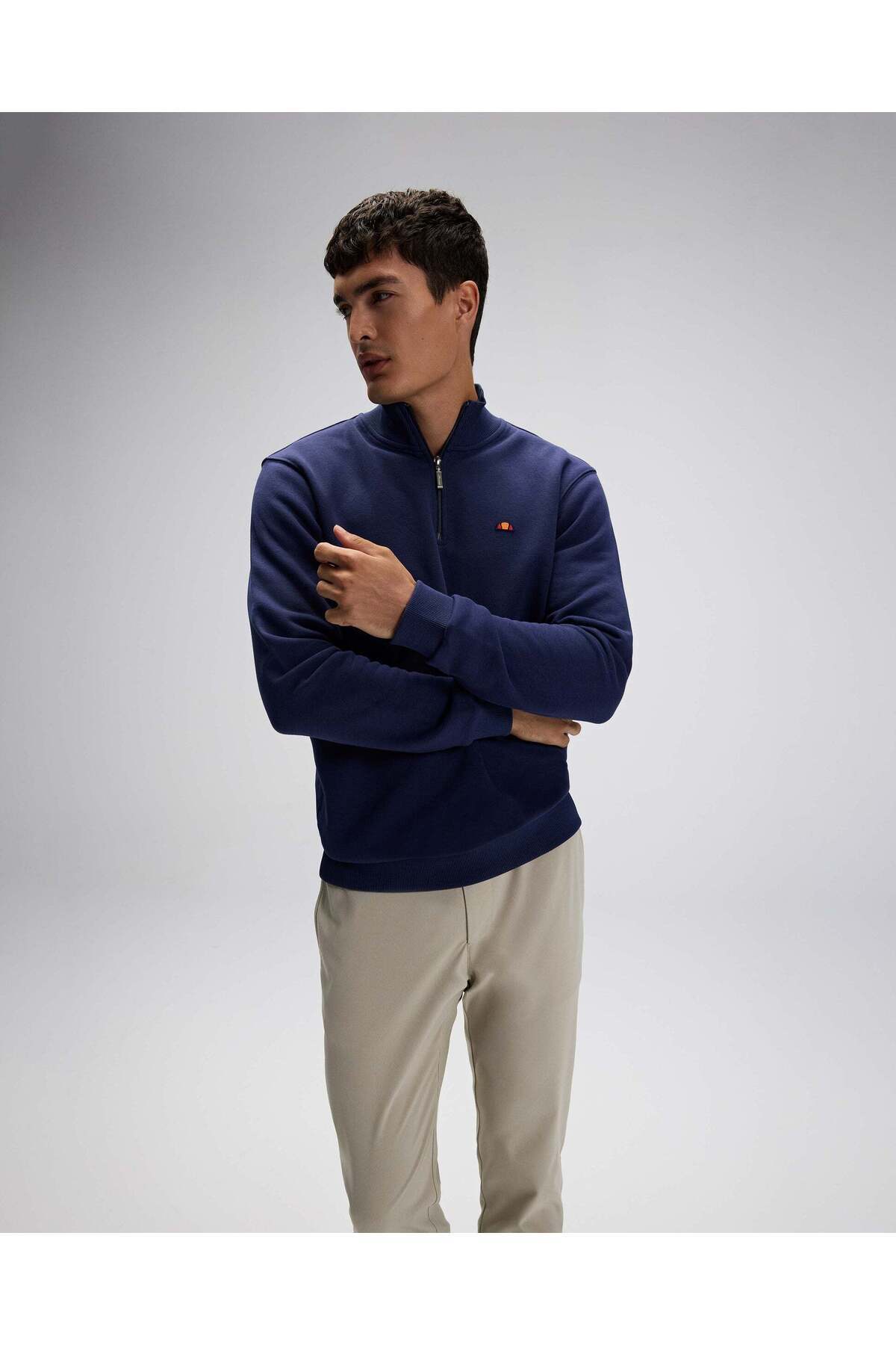 Ellesse Yarım Fermuarlı Sweat EM580-NV Navy görsel 2