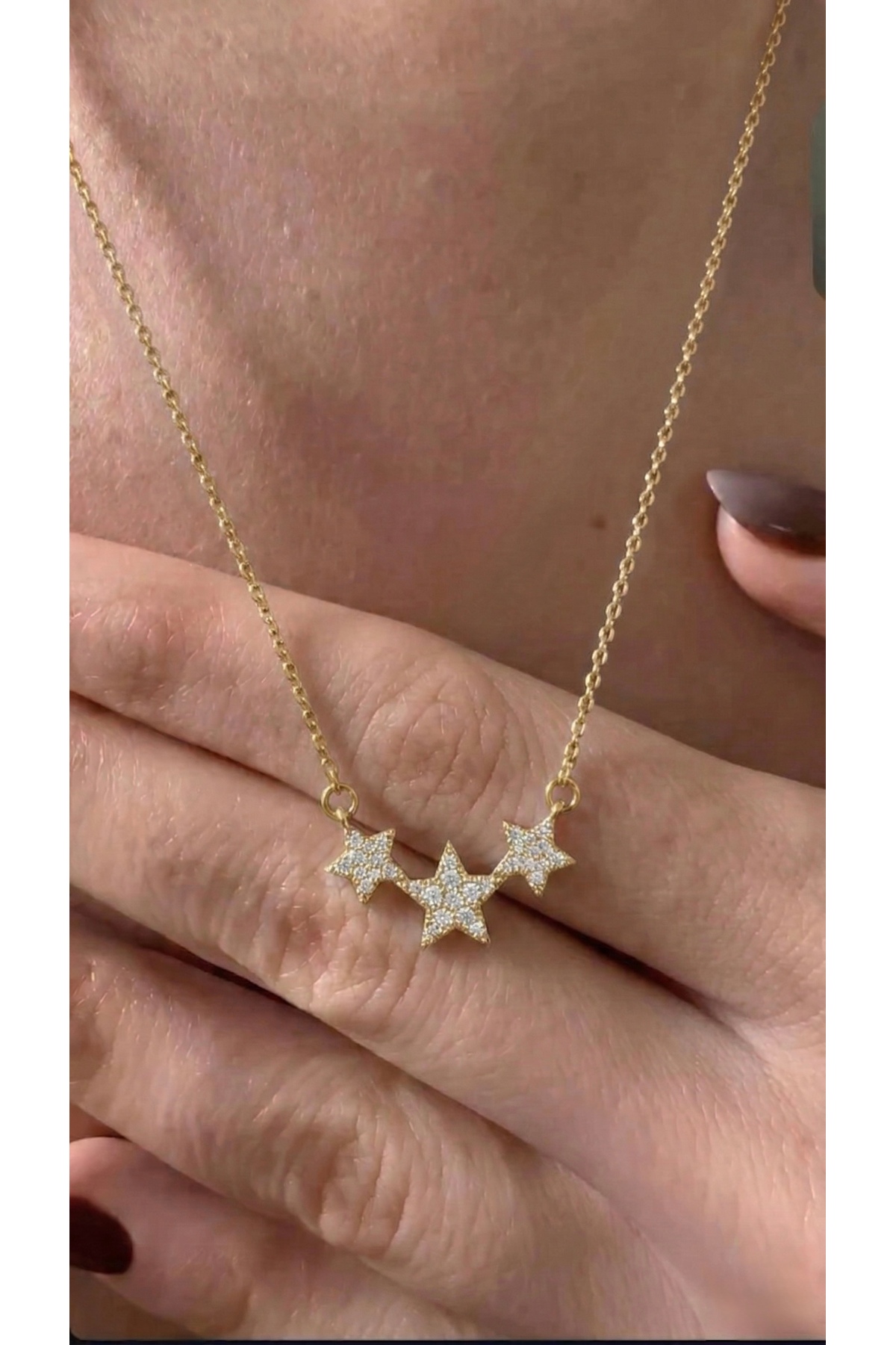Unshaded Steel Necklace | Women Star Necklace | Necklace for Sensitive Skin | Gold Necklace Star