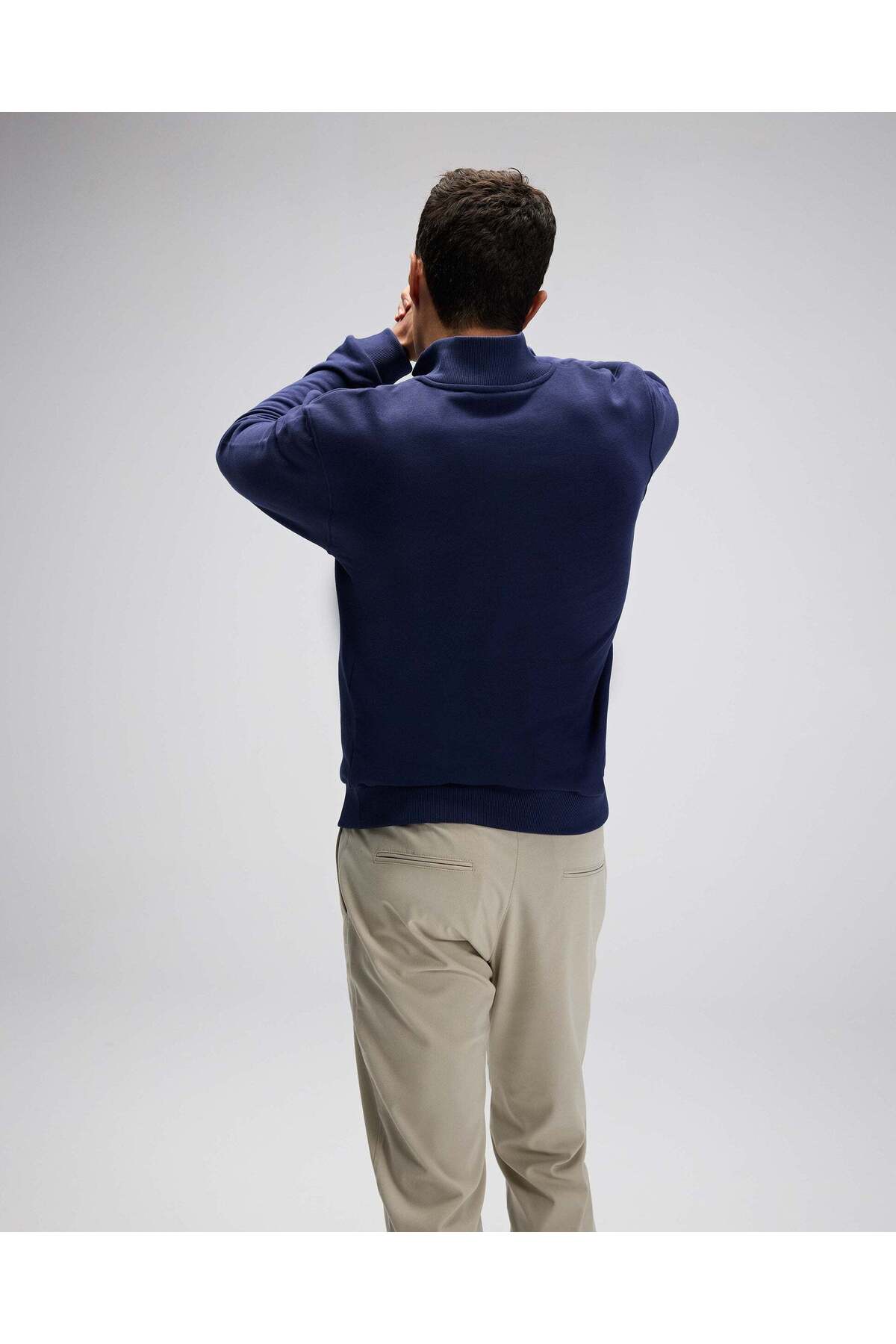 Ellesse Yarım Fermuarlı Sweat EM580-NV Navy görsel 6